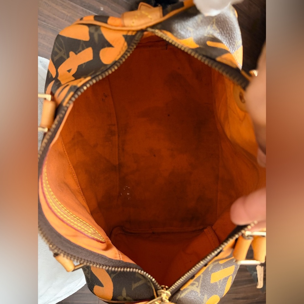 LV Speedy 30 Bag Sprouse Graffiti Brown Orange Y2K kidcore edgy handbag JAPAN 🇯🇵 - Picture 12 of 17